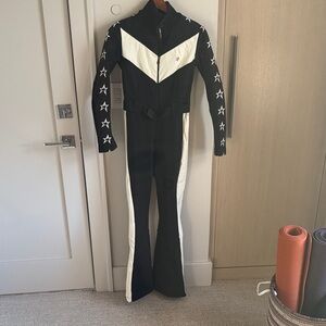 Perfect Moment Black and White Ski One Piece Ski Suit